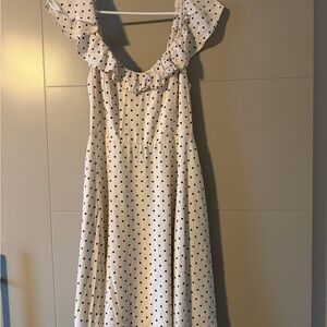 Old Navy White and Black Polka Dot Summer Dress